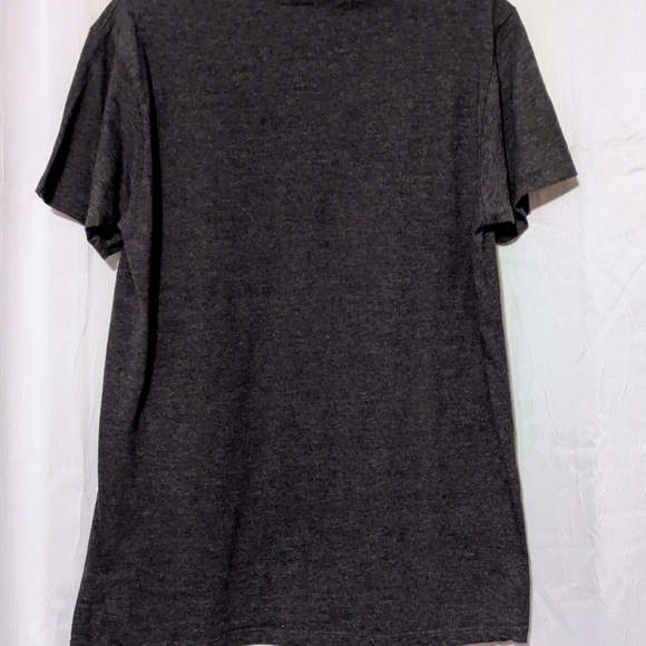 Gray Mens Shirt with Yellow Print STOP WARS Size Medium - Picture 3 of 4